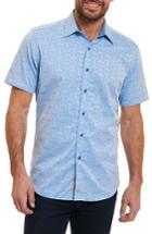 Men's Robert Graham Cullen Fit Sport Shirt, Size Small - Blue