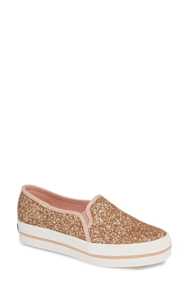 Women's Keds For Kate Spade New York Triple Decker Glitter Slip-on Sneaker