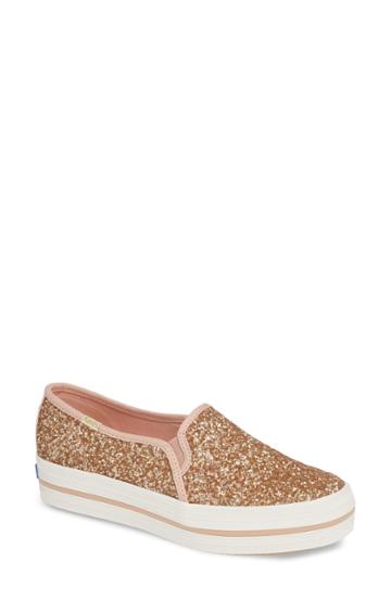 Women's Keds For Kate Spade New York Triple Decker Glitter Slip-on Sneaker