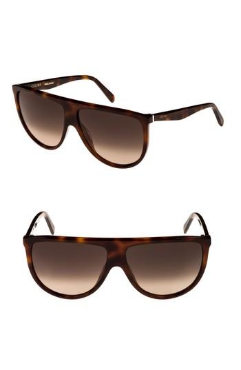Women's Celine 62mm Pilot Sunglasses - Blonde Havana