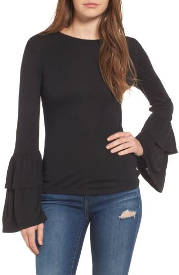 Women's Leith Bell Sleeve Top - Black