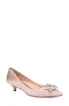 Women's Badgley Mischka Vail Embellished Kitten Heel Pump M - Beige