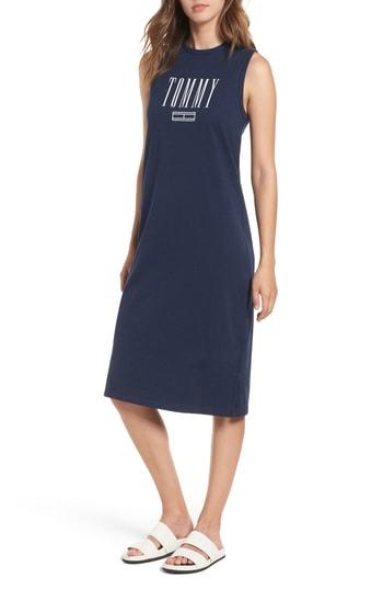 Women's Tommy Jeans Tjw Logo Midi Tank Dress, Size - Black