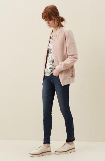 Women's Chelsea28 Lace Back Bomber Jacket - Pink