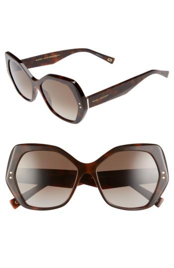 Women's Marc Jacobs 56mm Polarized Sunglasses - Medium Havana/ Polar