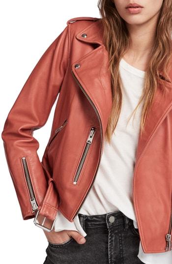 Women's Allsaints Balfern Biker Jacket - Pink