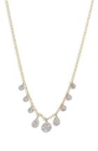 Women's Meira T Pave Diamond Shaker Station Necklace