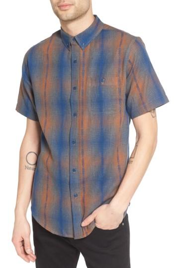 Men's Ezekiel Dobby Plaid Woven Shirt - Blue