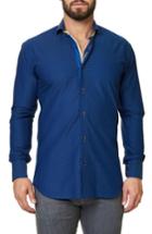 Men's Maceoo Trim Fit X-print Sport Shirt (s) - Blue