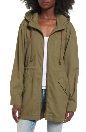 Women's Bp. Hooded Anorak, Size - Green