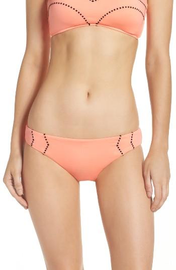 Women's Seafolly Beach Squad Hipster Bikini Bottoms Us / 6 Au - Coral