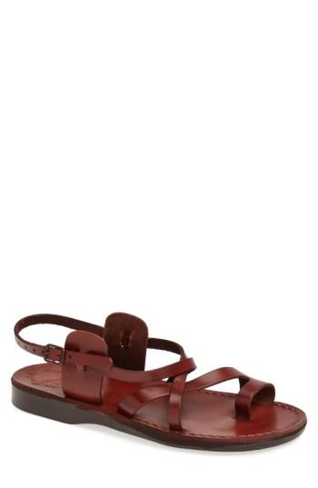 Men's Jerusalem Sandals 'the Good Shepherd' Leather Sandal -13.5us / 46eu - Brown