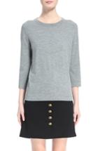 Women's Chloe Button Shoulder Wool Sweater - Grey