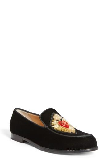 Women's Christian Louboutin Perou Corazon Loafer .5us / 36.5eu - Black