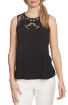 Women's Cece Cutout Embroidery Knit Tank - Black
