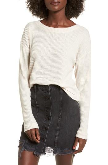 Women's Socialite Waffle Knit Top - Beige
