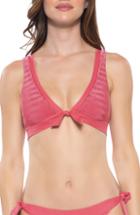 Women's Becca Canyon Mesa Tie Front Bikini Top - Pink