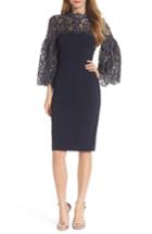 Women's Eliza J Lace Yoke Sheath Dress - Blue