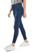 Women's Topshop Leigh Release Hem Skinny Jeans X 34 - Blue