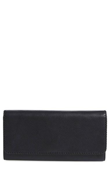 Women's Hobo 'era Wristie' Leather Wristlet - Black