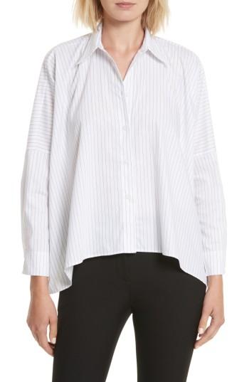 Women's Mm6 Maison Margiela Stripe Poplin Top Us / 38 It - White