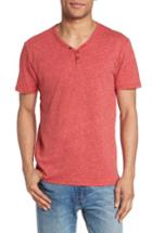 Men's Lucky Brand Y-neck Henley T-shirt - Red