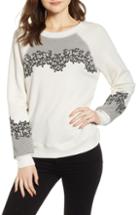 Women's Wildfox Chantilly Lace Sommers Sweatshirt - White
