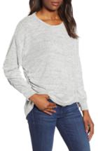 Women's 1.state Mock Neck Feather Hem Top