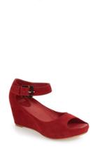 Women's Johnston & Murphy 'tricia' Ankle Strap Sandal M - Red