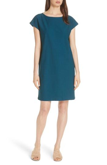 Women's Eileen Fisher Side Zip Layering Dress, Size - Blue/green