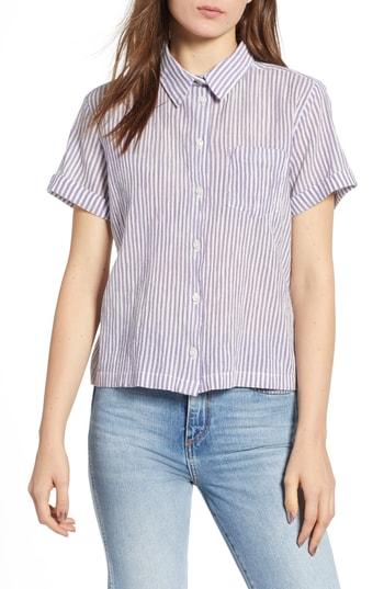 Women's Wrangler Pattern Crop Shirt - Purple