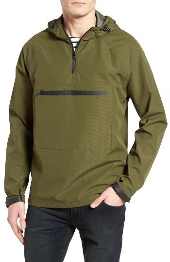 Men's Topman Technical Hooded Anorak - Green