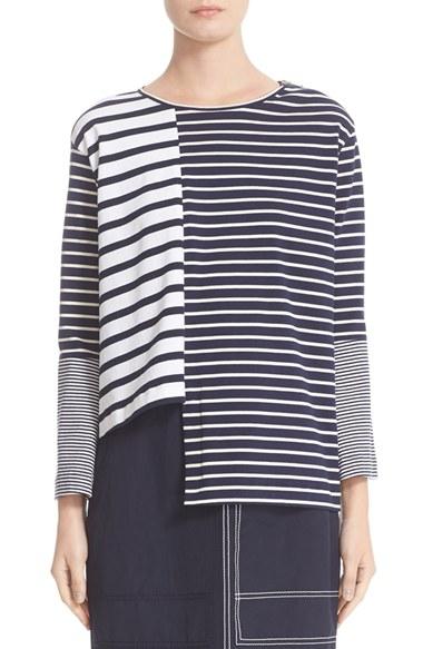 Women's Stella Mccartney Asymmetrical Breton Stripe Top
