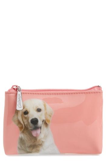 Catseye London Golden Coral Zip Pouch, Size - Golden