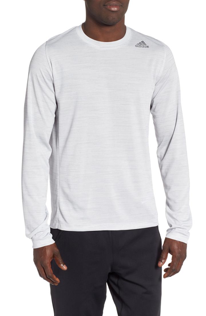 Men's Adidas Freelift Prim Long Sleeve T-shirt, Size - Grey