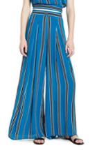 Women's Band Of Gypsies Stripe Wide Leg Pants - Blue