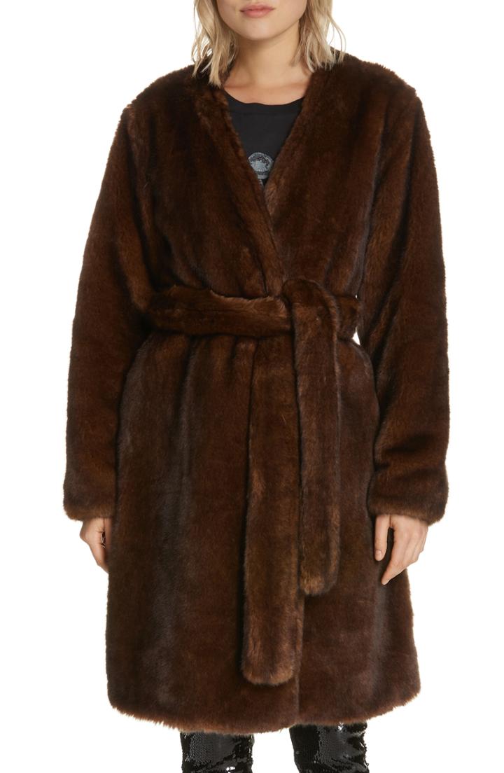 Women's Cupcakes And Cashmere Brushed Plaid Coat - Red