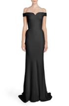 Women's Alexander Mcqueen Crepe Off The Shoulder Gown Us / 36 It - Black