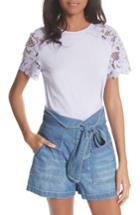 Women's La Vie Rebecca Taylor Lace Detail Tee - Purple