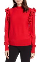 Women's Halogen Detachable Sleeve Sweater - Red