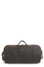Men's Barbour Waxed Canvas Duffel Bag -