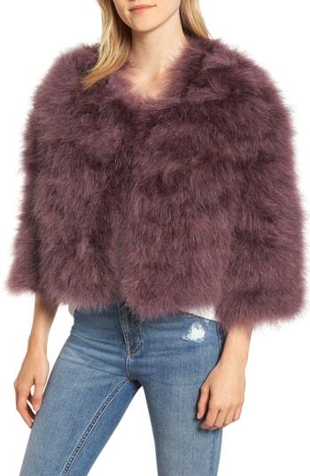 Women's Jocelyn Feather Bolero - Purple