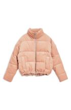 Women's Topshop Corduroy Puffer Jacket Us (fits Like 0) - Pink