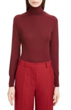 Women's Victoria Beckham Turtleneck Merino Wool Sweater - Red