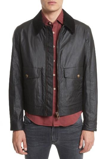 Men's Belstaff Mentmore Waxed Cotton Jacket Eu - Black