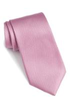 Men's Calibrate 'madison' Solid Silk Tie, Size - Pink