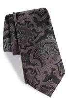 Men's Calibrate Ellerson Paisley Silk Tie, Size - Black
