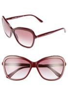 Women's Dolce & Gabbana 59mm Gradient Butterfly Sunglasses - Bordeaux