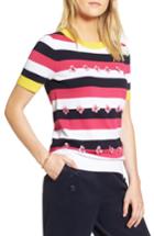 Women's 1901 Embellished Colorblock Stripe Sweater - Pink