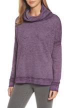 Women's Caslon Burnout Back Pleat Sweatshirt, Size - Purple